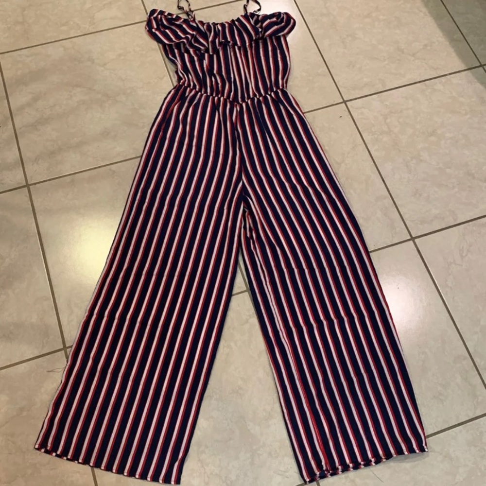 Patriotic striped jumpsuit Size S. & L